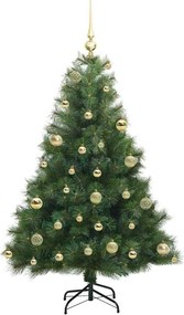 vidaXL Τεχνητό Χριστουγεννιάτικο Δέντρο Πράσινο 120 cm ΠΕ και PVC