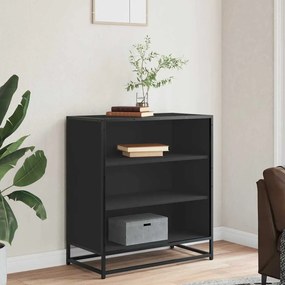 Ραφιέρα Καφέ Δρυς 68x35x76 εκ. Επεξ. Ξύλο + Μέταλλο - Μαύρο