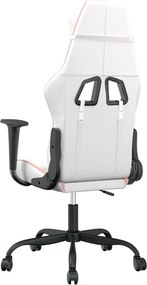 vidaXL Καρέκλα Gaming Λευκό και Ροζ από Συνθετικό Δέρμα