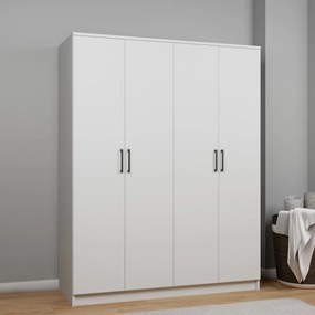 Τετραφυλλη Ντουλαπα Λευκό KARDELEN 1600 51.8x80x180