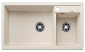 Blanco Metra 9 Soft White SILGRANIT™ PuraDur™ Γρανιτένιος Νεροχύτης Ένθετος με 2 Γούρνες 86x50cm