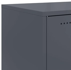 Μπουφές Ανθρακί 68x39x72 εκ. από Ατσάλι - Ανθρακί