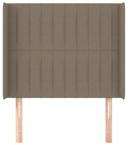 vidaXL Κεφαλάρι με Πτερύγια Taupe 93x16x118/128 εκ. Υφασμάτινο