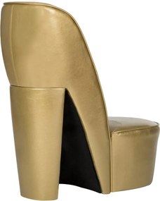 vidaXL Κάθισμα Γόβα Χρυσό από Συνθετικό Δέρμα