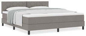 vidaXL Κρεβάτι Box Spring με Στρώμα  Ταμπά 180x200 εκ. Υφασμάτινο