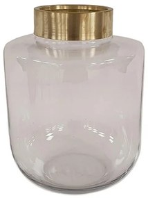 Βάζο 00.03.32008 24Χ30cm Clear-Gold Glass