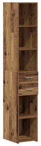 vidaXL Highboard Παλαιό ξύλο 30 x 42.5 x 185 εκ Επεξεργασμένο ξύλο