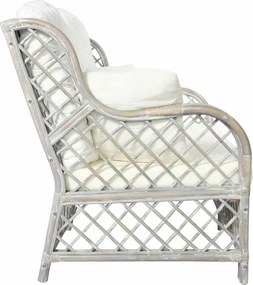 vidaXL Καναπές Διθέσιος Γκρι από Ρατάν