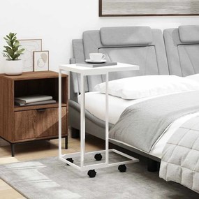 vidaXL Βοηθητικό Τραπέζι με Ρόδες Λευκό 40x30x63,5 εκ. Επεξεργ. Ξύλο