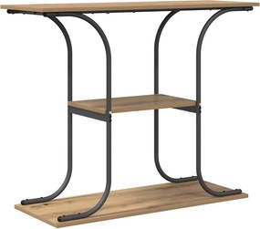 vidaXL Τραπέζι κονσόλας με ράφι Artisan Oak 101 x 35 x 80,5 εκ