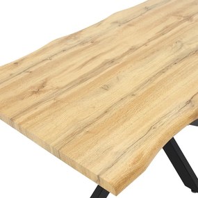 Tραπέζι Gilman pakoworld MDF sonoma-μαύρο 150x90x75εκ (1 τεμάχια)