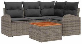 vidaXL Σετ Καναπέ Κήπου 5 pcs Γκρι