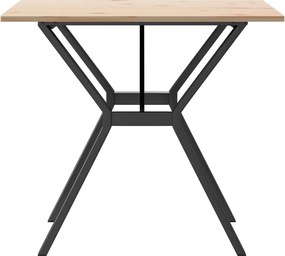 vidaXL Τραπέζι Τραπεζαρίας Πλαίσιο Υ Μασίφ Πεύκο/Ατσάλι