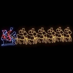 vidaXL Χριστουγεννιάτικη Διακόσμηση LED Πολύχρωμο 69 x 79 εκ PVC