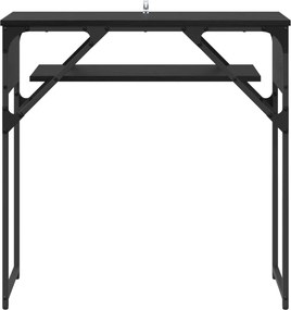 vidaXL ΤραπέζιΚονσόλας Μαύρη Οξυά 75x30x75εκ. Επεξεργασμένο ξύλο