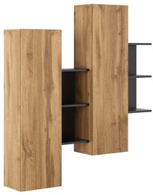 Σύνθετο Σαλονιού ONIX Appalachian Oak/Ανθρακί Μ65xΠ120xΥ27