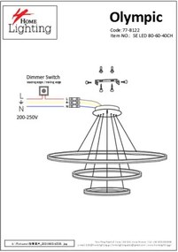 SE LED 80-60-40 OLYMPIC PENDANT CHROME Α5