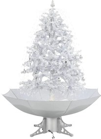 vidaXL Χριστουγεννιάτικο Δέντρο που Χιονίζει Λευκό 140 εκ. με Βάση