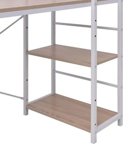 vidaXL Γραφείο με Βιβλιοθήκη 4 Επιπέδων Δρυς