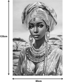 Πίνακας σε καμβά Zerbera I 3D Inart 80x3x120εκ