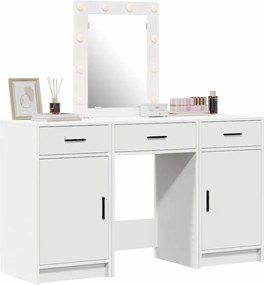 vidaXL Τραπέζι περιποίησης Λευκό 50 x 41 x 135 εκ Επεξεργασμένο ξύλο