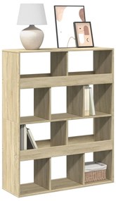 vidaXL Βιβλιοθήκη Sonoma Δρυς 100x33x125,5 εκ. από Επεξεργασμένο Ξύλο