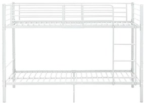 vidaXL Κουκέτα Λευκή 90 x 200 εκ. Μεταλλική