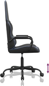 vidaXL Καρέκλα Gaming Μαύρο/Μπλε από Συνθετικό Δέρμα