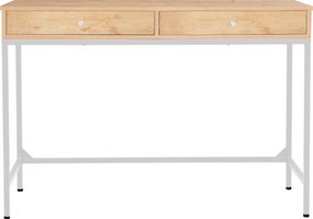 Γραφείο-κονσόλα 2 συρτάρια Flex σονόμα-λευκό 100x48x76