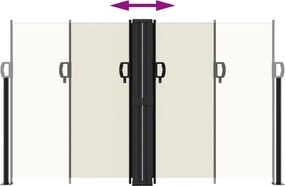 vidaXL Σκίαστρο Πλαϊνό Συρόμενο Κρεμ 140 x 1200 εκ.