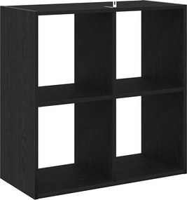 vidaXL Βιβλιοθήκη Μαύρη Οξυά 68.5 x 32 x 68.5 εκ