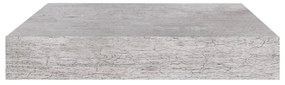 Ράφια Τοίχου 2 τεμ. Γκρι Σκυροδέματος 23x23,5x3,8 εκ. MDF - Γκρι