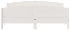 vidaXL Σκελετός Κρεβ. Χωρίς Στρώμα Λευκό 180x200 εκ Μασίφ Πεύκο