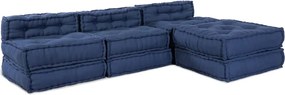 vidaXL Μονάδα Μοντέρνου Καναπέ 4 pcs Ινδικο Ύφασμα