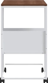 vidaXL Βοηθητικό Τραπέζι με Ρόδες Λευκό 55 x 36 x 63,5 εκ. Επεξ. Ξύλο