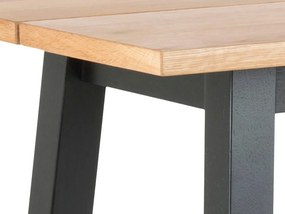 Τραπέζι μπαρ Oakland 256, 105x58x117cm, 27 kg, Φυσικό ξύλο καπλαμά, Πλαστικοποιημένη μοριοσανίδα, Ινοσανίδες μέσης πυκνότητας, Άγρια δρυς, Μαύρο