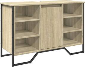 vidaXL Ντουλάπι Νιπτήρα Μπάνιου Sonoma Δρυς 91x35x60 εκ. Επεξ. Ξύλο