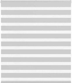 vidaXL Ζέβρα τυφλή Ανοιχτό Γκρι Πλάτος υφάσματος 125,9 εκ. Πολυεστέρας