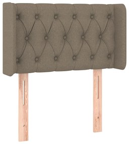vidaXL Κεφαλάρι Κρεβατιού LED Taupe 83x16x78/88 εκ. Υφασμάτινο