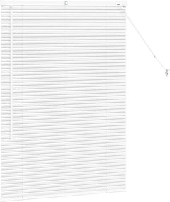 vidaXL Βενετσιάνικες Ρόδες Λευκό 130 x 90 εκ Αλουμίνιο