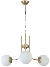 Φωτιστικό Οροφής Nevada 846STL5131 Φ65x70cm 3xE27 40W Gold-White Opviq