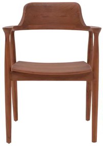 Πολυθρόνα Jambene pakoworld teak ξύλο σε καρυδί απόχρωση 57x54x79εκ