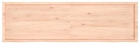 vidaXL Ράφι Τοίχου 200x60x(2-4) εκ. από Ακατέργαστο Μασίφ Ξύλο Δρυός