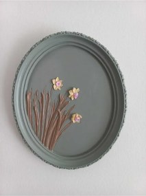 Stewehome οβάλ διακοσμητικό τοίχου από πέτρα 21x17 cm