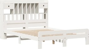 vidaXL Κρεβάτι Βιβλιοθήκη Χωρίς Στρώμα 150x200 εκ Μασίφ Ξύλο Πεύκου