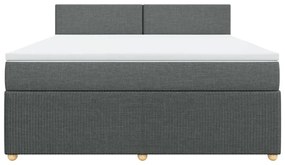 ΚΡΕΒΑΤΙ BOXSPRING ΜΕ ΣΤΡΩΜΑ ΣΚΟΥΡΟ ΓΚΡΙ 180X200 ΕΚ ΥΦΑΣΜΑΤΙΝ 3287529