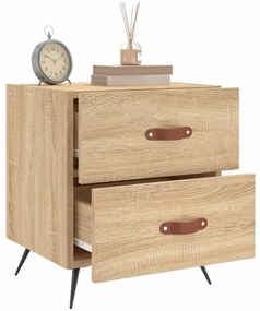 vidaXL Κομοδίνα 2 τεμ. Sonoma Δρυς 40 x 35 x 47,5 εκ. Επεξεργ. Ξύλο