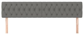 vidaXL Κεφαλάρια Σκ. Γκρι 200x7x78/88 εκ. Ύφασμα