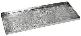 Δίσκος Σερβιρίσματος Αλουμινίου Pandora Ορθογώνιος Step Γραμμωτός LAK220K4 41x16,5cm Silver Espiel Αλουμίνιο