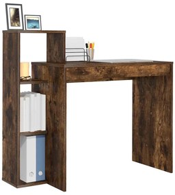 vidaXL Γραφείο Καπνιστό Δρύς 100 x 40 x 90 cm Επεξεργασμένο ξύλο